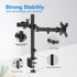 H&C(hcck&Cllassp) 17-27 17.6lbs, Dual Monitor Mount, Monitor Arm with Swivel, Tilt, Rotation, Height Adjustable, VESA