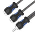 A1M2F 99.99% 1 2 1ft 2 Pack RECOIL Oxygen Free Copper Male to Female RCA Y Adapter Car Audio Splitter Connectors