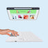 Wireless Bluetooth Keyboard - 10 inch Portable Rechargeable Keyboard with Touchpad for iOS/Android/Windows, White