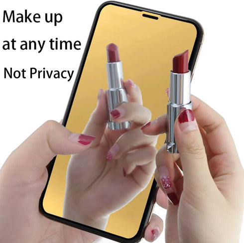 2 PCS Anti-Blue Tempered Glass Mirror Screen Protector for iPhone 14 Pro Max, 6.7 inch 9H Hardness Anti-scratch