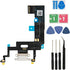 Replacement Charging Port USB Dock Connector Assembly with Tool Kit for iPhone XR 6.1 Inch (White)