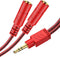 MillSO 3.5 mm Headphone Splitter TRS Male to 2 Female Stereo Y Splitter Extension Cable for Dual Headphones/Speakers -