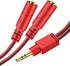MillSO 3.5 mm Headphone Splitter TRS Male to 2 Female Stereo Y Splitter Extension Cable for Dual Headphones/Speakers -