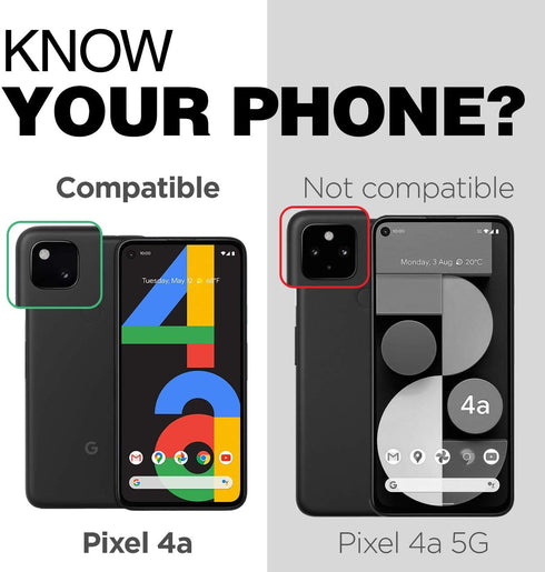 ENCASED Pixel 4a Case with Screen Protector (Rebel Shield) - Rugged Full Body Protective Cover for Google Pixel 4a -