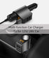 LIHAN Cigarette Lighter Socket Adapter, Car Charger for 12V/24V Outlet Plug Splitter with Multi USB Ports
