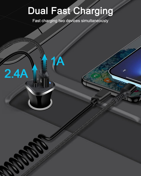 AILKIN USB C Car Charger for Samsung Galaxy, Cigarette Lighter Adapter for iPhone 16 Pro Max, Type C Car Charger