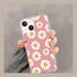 Indie Smile Face Flower Daisy Power Case for iPhone 13, Hippie Retro 90s Pink Aesthetic for Girls Boys Women Men