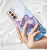 luolnh Galaxy S21 Case, Samsung Galaxy S21 Shockproof Soft Silicone Rubber TPU Bumper Cover for Girls (Abstract Purple