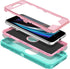 for iPhone SE 2022/2020 Case with Built-in Screen Protector, Shockproof, Dust/Drop Proof, 3 in 1 Full Body Rugged Cover