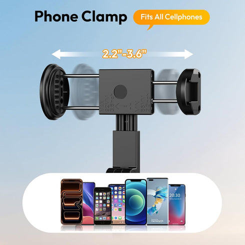 ULANZI MT86 60" AutoOpen Phone Tripod Stand with Bluetooth Remote Adjustable Automatic Selfie Stick & Cold Shoe