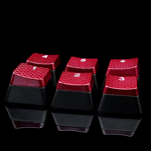 HUYUN 1set FPS Backlit Key Caps Replacement for Corsair Gaming Keyboards, Cherry Key Switches (Red)