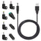 MEROM Universal 5V DC Power Cable, USB to DC 5.5x2.1mm Charging Cord with 8 Connector Tips (5.5x2.5, 4.8x1.7, 4.0x1.7,