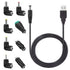 MEROM Universal 5V DC Power Cable, USB to DC 5.5x2.1mm Charging Cord with 8 Connector Tips (5.5x2.5, 4.8x1.7, 4.0x1.7,