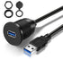 GOBGOD Single Port USB 3.0 Car Flush Mount Cable, USB Dash Mount Adapter