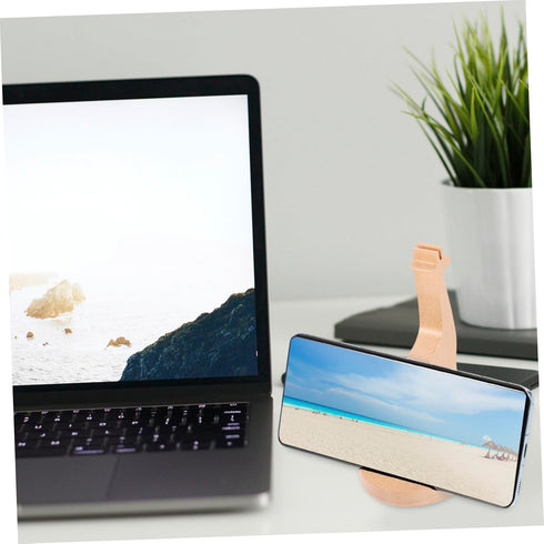 Hemobllo 4.72X3.34X5.11In Giraffe Shape Mobile Phone Stand Cartoon Desktop Phone Holder for Home Office Eco-Friendly