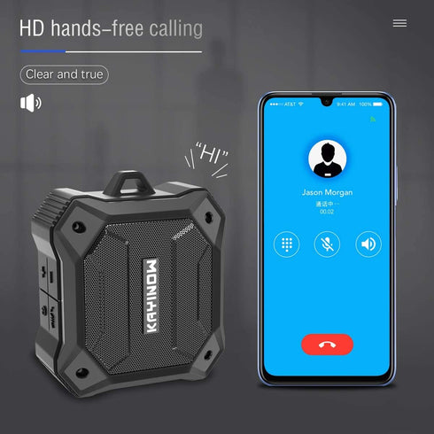 IPX7 Waterproof Bluetooth Shower Speaker, Portable Wireless Speaker with Loud Sound, Built-in Mic, 12 Hours for Outdoor