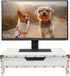 Ikee Design Wooden 2 Tier Monitor Stand with Drawer,Wood Desktop Stands for