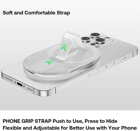 AUROX Magnetic Phone Grip Holder for MagSafe, Kickstand Strap Holder, Compatible with iPhone 15/14/13/12 Series, Grass