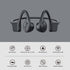 Bone Conduction Headphones with 12 Hours Playtime, Bluetooth 5.3, IP55 Sweatproof, Built-in Mic for Running Cycling