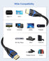 4K 8FT 5-Pack, 8 2.0 4K 60Hz, 2K 1440P, 1080P, 2.2, 3D PS5/PS4/PS3, HDMI Cable HDMI to HDMI Cable Foot High Speed HDMI
