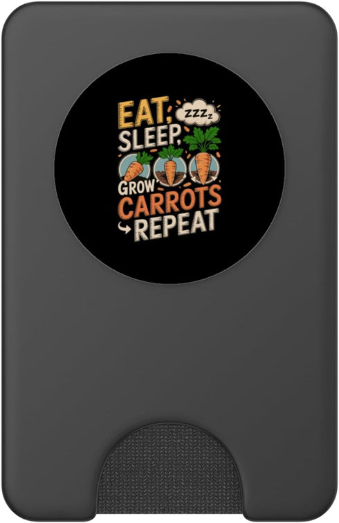 Vegetables Carrots Lover Gifts Eat Sleep Grow Carrots Repeat Funny Carrot Lover PopSockets PopWallet for MagSafe