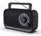 AM FM Radio with Best Reception, Portable Bluetooth Speaker Radio, Battery Operated or AC Power, Black