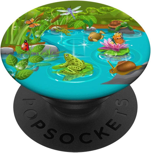 Cute Bugs Butterflies Turtle A Frog And Ladybug Dragonfly PopSockets PopGrip: Swappable Grip for Phones & Tablets