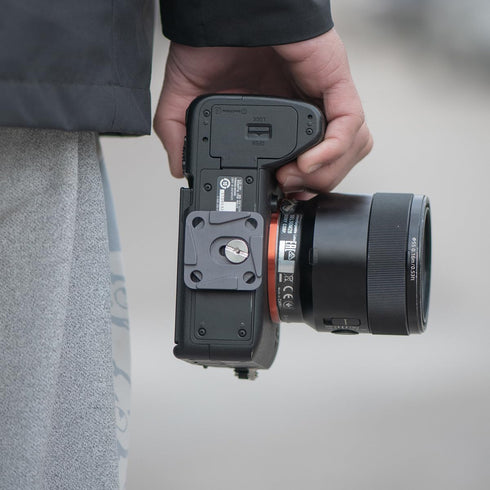 FANAUE CP-01 Camera Clip QR Mount Plate, Quick Release Plate Compatible with Arca Swiss/RRS Tripod Ball Head