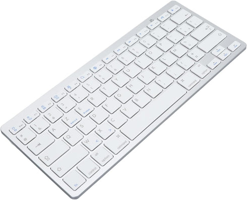Zopsc Language Keyboard, Portable Compact Ultra Thin Bilingual Language Keyboard, Bluetooth Keyboard for iOS, for Android, for Windows, for SmartTV and (French AZERTY Layout)
