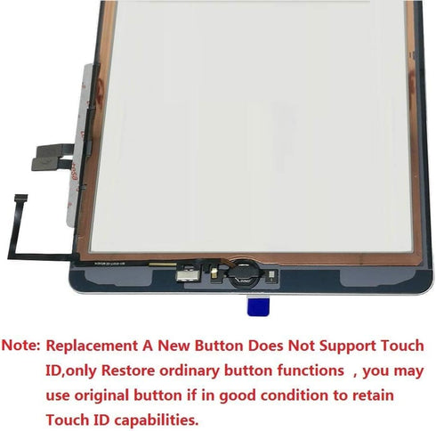 White Digitizer Repair Kit for iPad 9.7" 2018, A1893 A1954 Touch Screen Replacement with Home Button