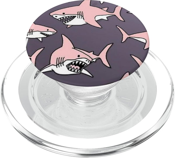 Pink Sharks PopSockets PopGrip for MagSafe