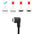 QIANRENON 90° Micro USB Panel Flush Mount Waterproof Extension Cable, Right Angle Male to Female Connector