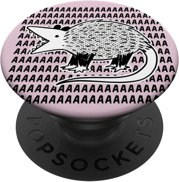 Screaming Possum Funny Weird Opossum Animal Graphic PopSockets Standard PopGrip