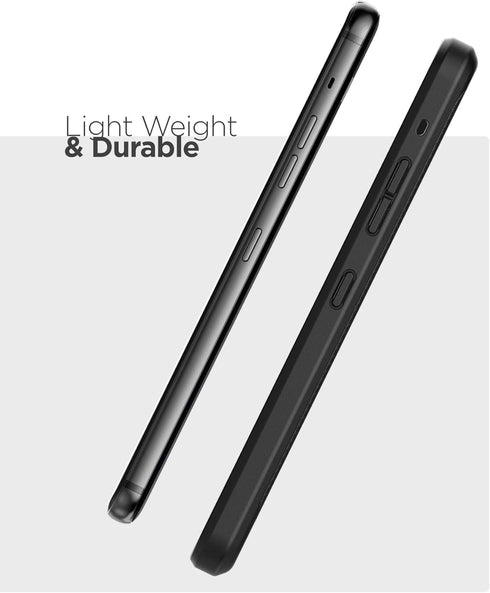 ENCASED Thin Armor for LG G8 ThinQ Case, Flexible Grip Cover - Black Slim Fit