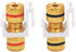 VCE Banana Jack Binding Post Keystone Jack Insert with Black & Red Rings, Screw Type Audio Speaker Keystone (3 Pairs)