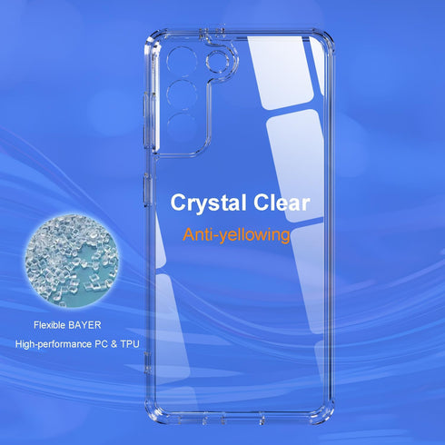 TENOC Samsung Galaxy S21+ Plus 5G Case - Clear Non-Yellowing Protective Bumper Hard Back Cover