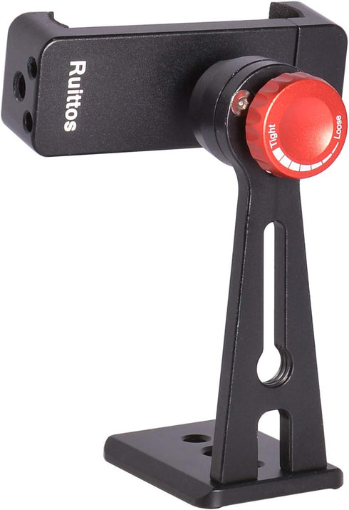 Phone Holder for Tripod, Metal Cellphone Adapter with 360 Degree Rotation for iPhone X, XS, XR, Samsung Galaxy S10