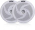 Pyle Marine Speakers - 5.25 Inch 2 Way Waterproof Outdoor Audio System, 180 Watt Power, 1 Pair, White