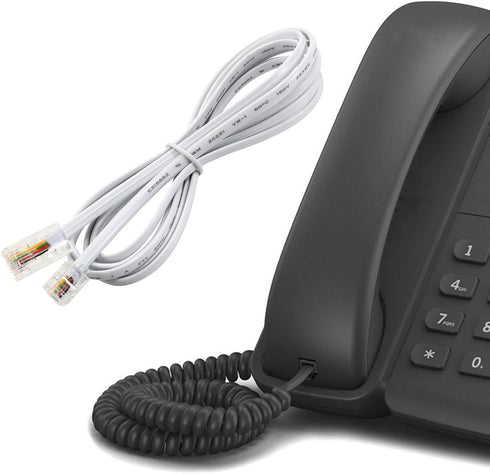 Uxcell Telephone RJ11 6P4C to RJ45 8P8C Connector Plug Cable for Landline