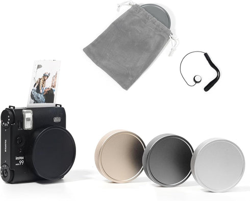 Lens Protective Cap for Fujifilm Instax Mini 99 Instant Camera, Aluminum Cover with Anti-Lost Rope and Dust-Proof Bag -