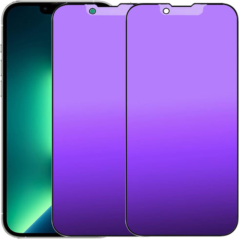 2 PCS Anti-Blue Privacy Tempered Glass for iPhone 13 Pro Max/iPhone 14 Plus - Matte Anti-Spy Screen Protector