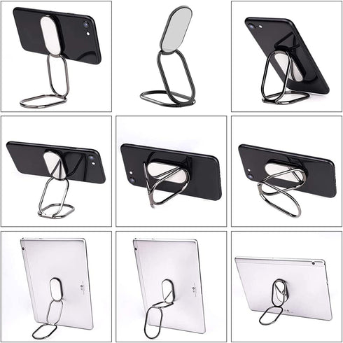 Phone Ring Holder Finger Kickstand, Foldable 360° Rotation Cellphone Grip, Compatible with iPhone, iPad, Smartphones