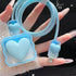 Waves Blue Heart Shape DIY 18W 20W Data Cable USB Charger Protector Line Earphone Wire Saver for iPhone XR/7/8