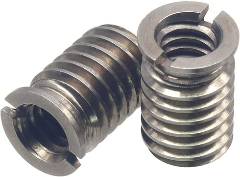 Stainless Steel 1/4"-20 Female to 3/8"-16 Male Screw Adapter, 2 Pieces, 14mm Height