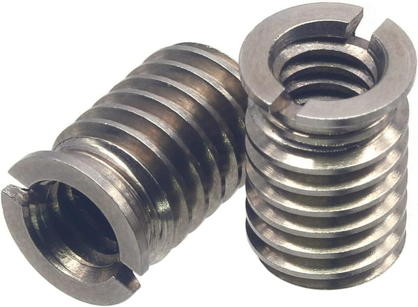 Stainless Steel 1/4"-20 Female to 3/8"-16 Male Screw Adapter, 2 Pieces, 14mm Height