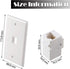 Weewooday 4 Pack Ethernet Wall Plate - RJ45 Cat6 Female to Female Jack Inline Coupler Plates (White)