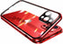 Anti-spy Screen Case for iPhone 12 Pro Max, Lock + Magnetic Adsorption, 360 Full Body Protective Cover, Red