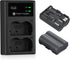 FirstPower BP-511 BP-511a Battery 2-Pack 2200mAh and Dual USB Charger for Canon EOS