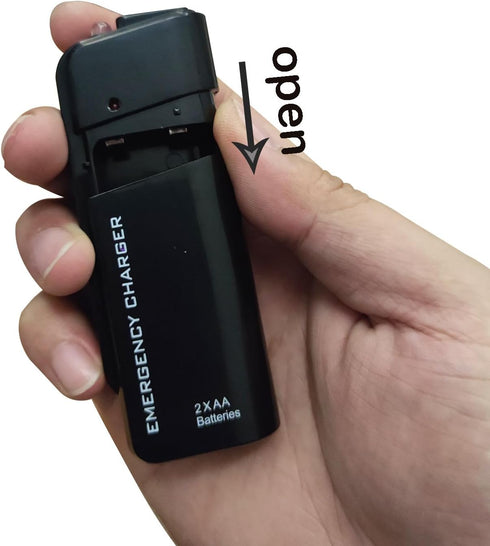 LZDICITARU 2 Battery Operated Phone Charger Emergency|USB Battery Powered Small Power Bank Portable AA Batteries
