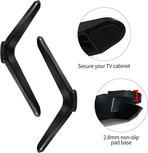 Ipetboom 2pcs 32-55in TV Stand - TV Legs for Screens to Table Holder Stand Tabletop Mount with Screws - Easy